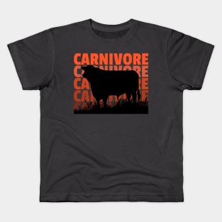 Carnivore Diet Beef Cattle Kids T-Shirt